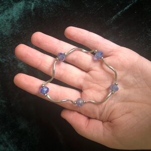 Elegant Silver and Purple Bracelet